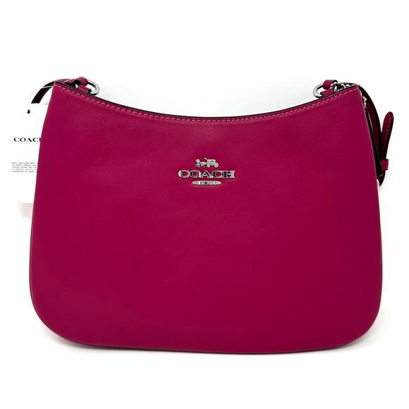 Coach Penelope Shoulder Bag Bright Violet Pink Leather CO952 - Picture 1 of 9